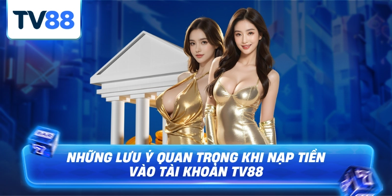 Những lưu ý quan trọng khi nạp tiền tại TV88
